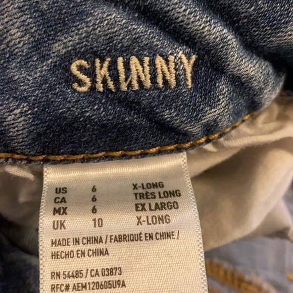 🌼 American Eagle Super Stretch Skinny Jeans Size 6 - Picture 4 of 4